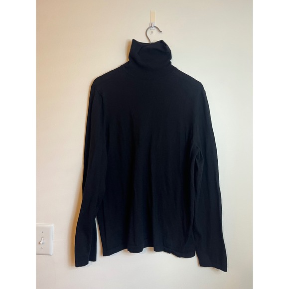 Vince Black Wool Cashmere Turtleneck Sweater Womens Large Pullover RN106730 - Picture 3 of 5